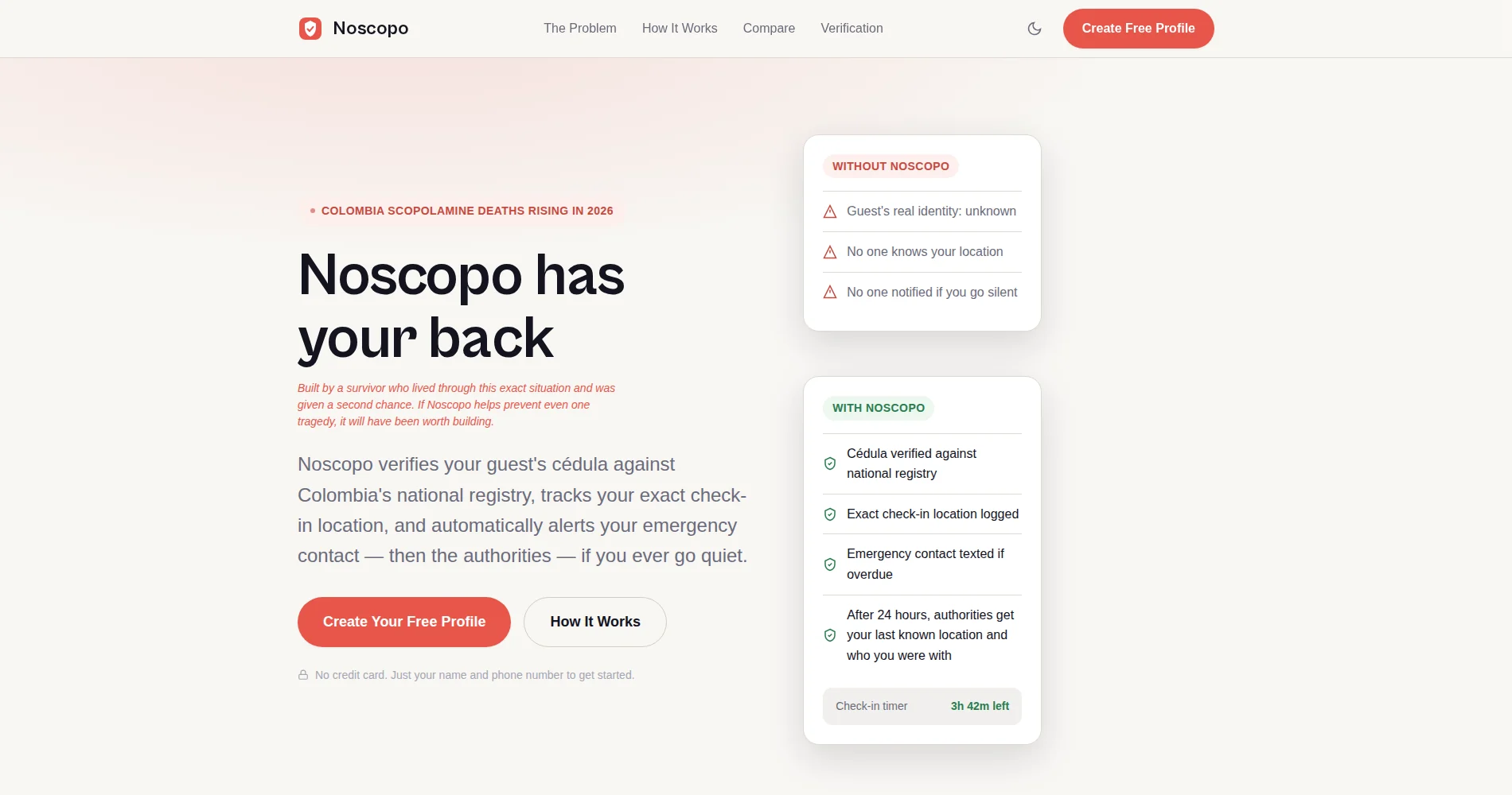 Noscopo — identity & personal safety